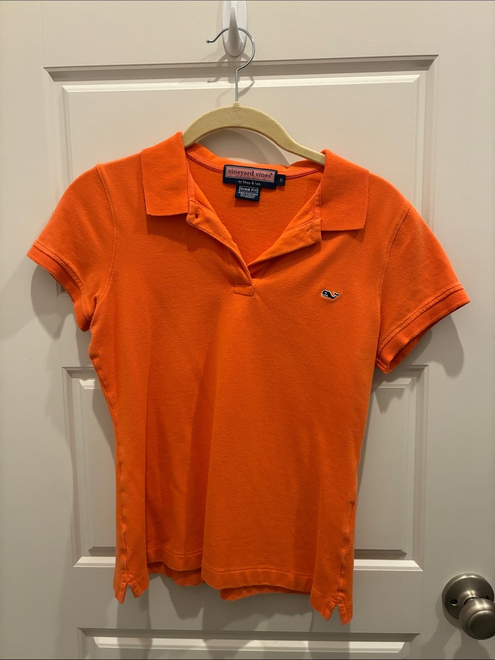 Women's Orange Short Sleeve Polo